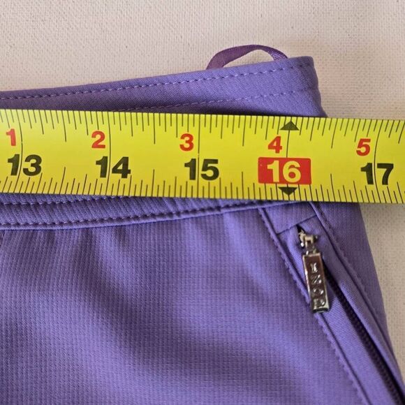 IZOD Womens Zip Fly Zippered Pockets A-line Athletic Golf Skort Purple Small - Picture 6 of 8